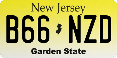 NJ license plate B66NZD