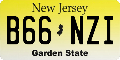 NJ license plate B66NZI