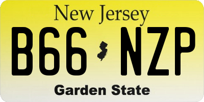 NJ license plate B66NZP