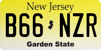 NJ license plate B66NZR