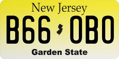 NJ license plate B66OBO