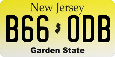 NJ license plate B66ODB