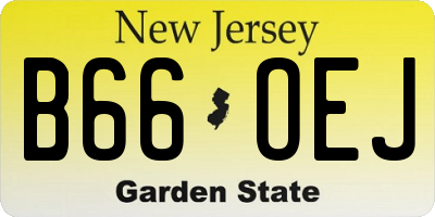 NJ license plate B66OEJ