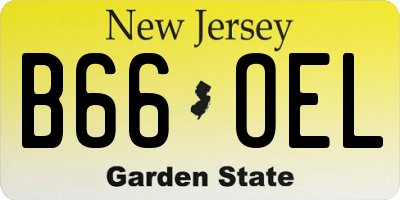 NJ license plate B66OEL