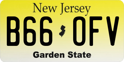 NJ license plate B66OFV