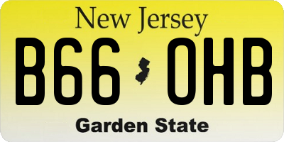 NJ license plate B66OHB