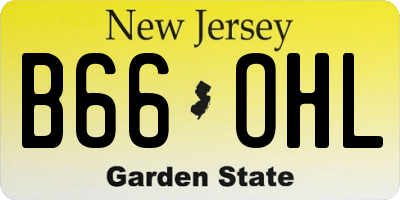 NJ license plate B66OHL