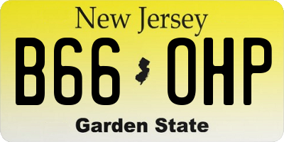NJ license plate B66OHP