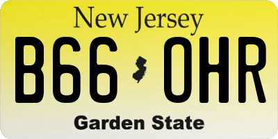 NJ license plate B66OHR
