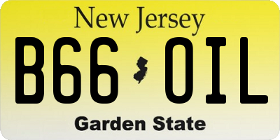 NJ license plate B66OIL