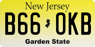 NJ license plate B66OKB