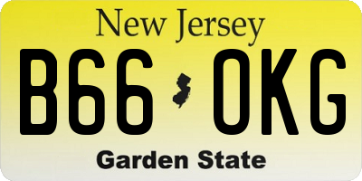 NJ license plate B66OKG