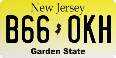 NJ license plate B66OKH