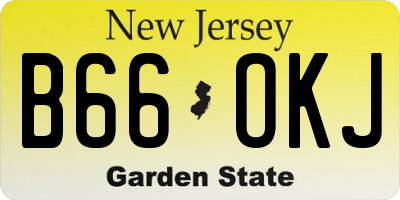 NJ license plate B66OKJ