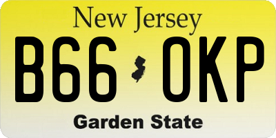NJ license plate B66OKP