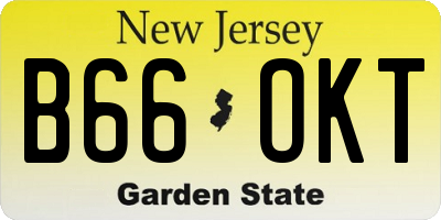 NJ license plate B66OKT