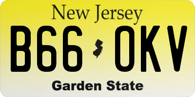 NJ license plate B66OKV