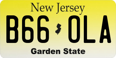 NJ license plate B66OLA