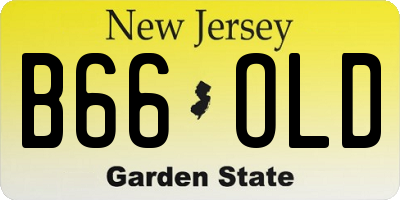 NJ license plate B66OLD