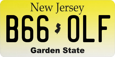 NJ license plate B66OLF