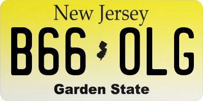 NJ license plate B66OLG