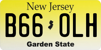 NJ license plate B66OLH