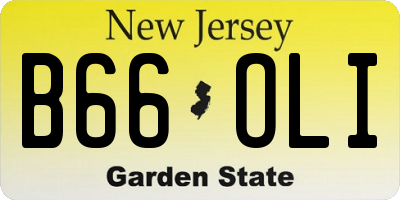 NJ license plate B66OLI