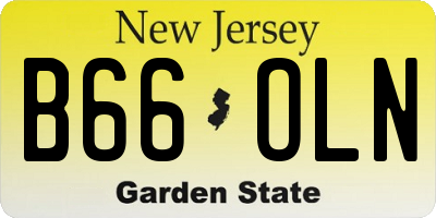 NJ license plate B66OLN