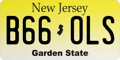 NJ license plate B66OLS