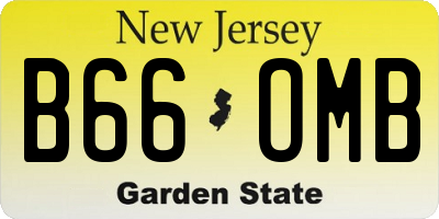 NJ license plate B66OMB
