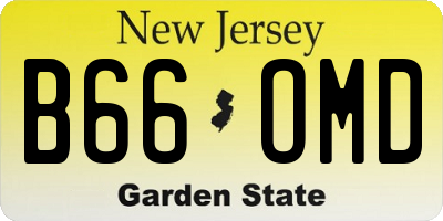 NJ license plate B66OMD