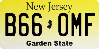 NJ license plate B66OMF