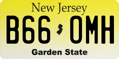 NJ license plate B66OMH