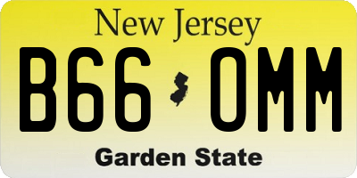 NJ license plate B66OMM