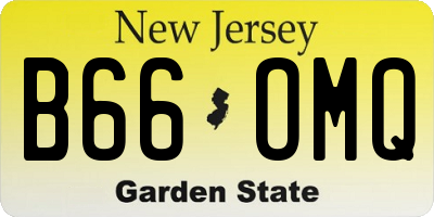 NJ license plate B66OMQ