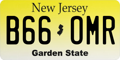 NJ license plate B66OMR