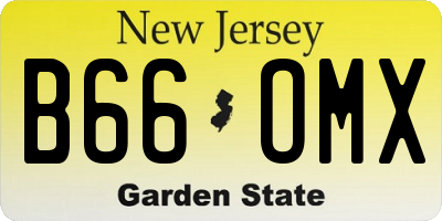 NJ license plate B66OMX