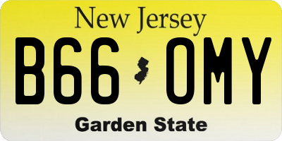 NJ license plate B66OMY