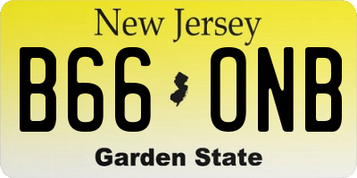 NJ license plate B66ONB