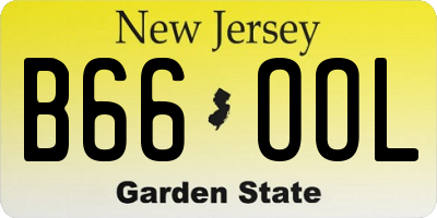 NJ license plate B66OOL