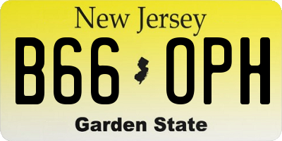 NJ license plate B66OPH