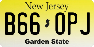 NJ license plate B66OPJ