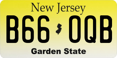 NJ license plate B66OQB