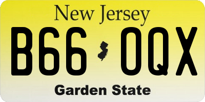 NJ license plate B66OQX