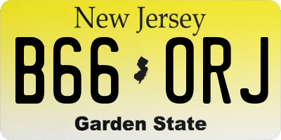 NJ license plate B66ORJ