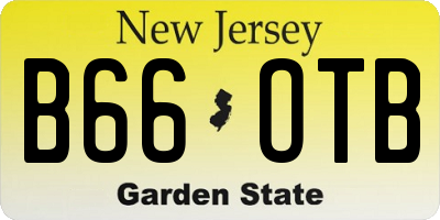 NJ license plate B66OTB