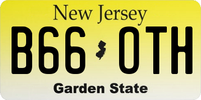 NJ license plate B66OTH