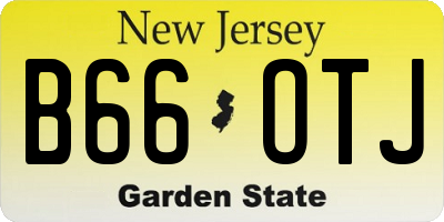 NJ license plate B66OTJ