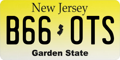 NJ license plate B66OTS