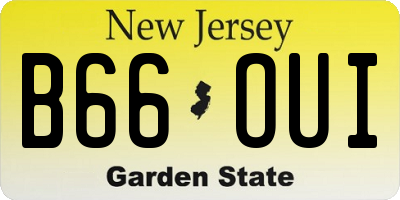 NJ license plate B66OUI